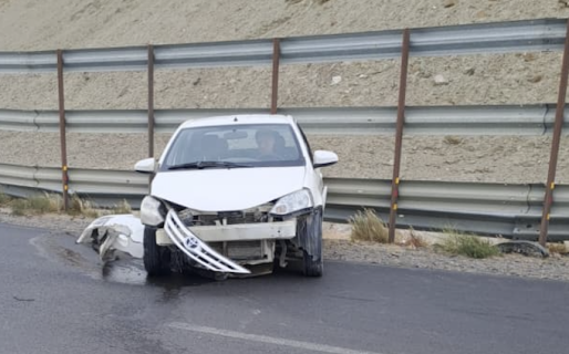 Circulaba por Ruta 3, perdió el control del auto y derrapó
